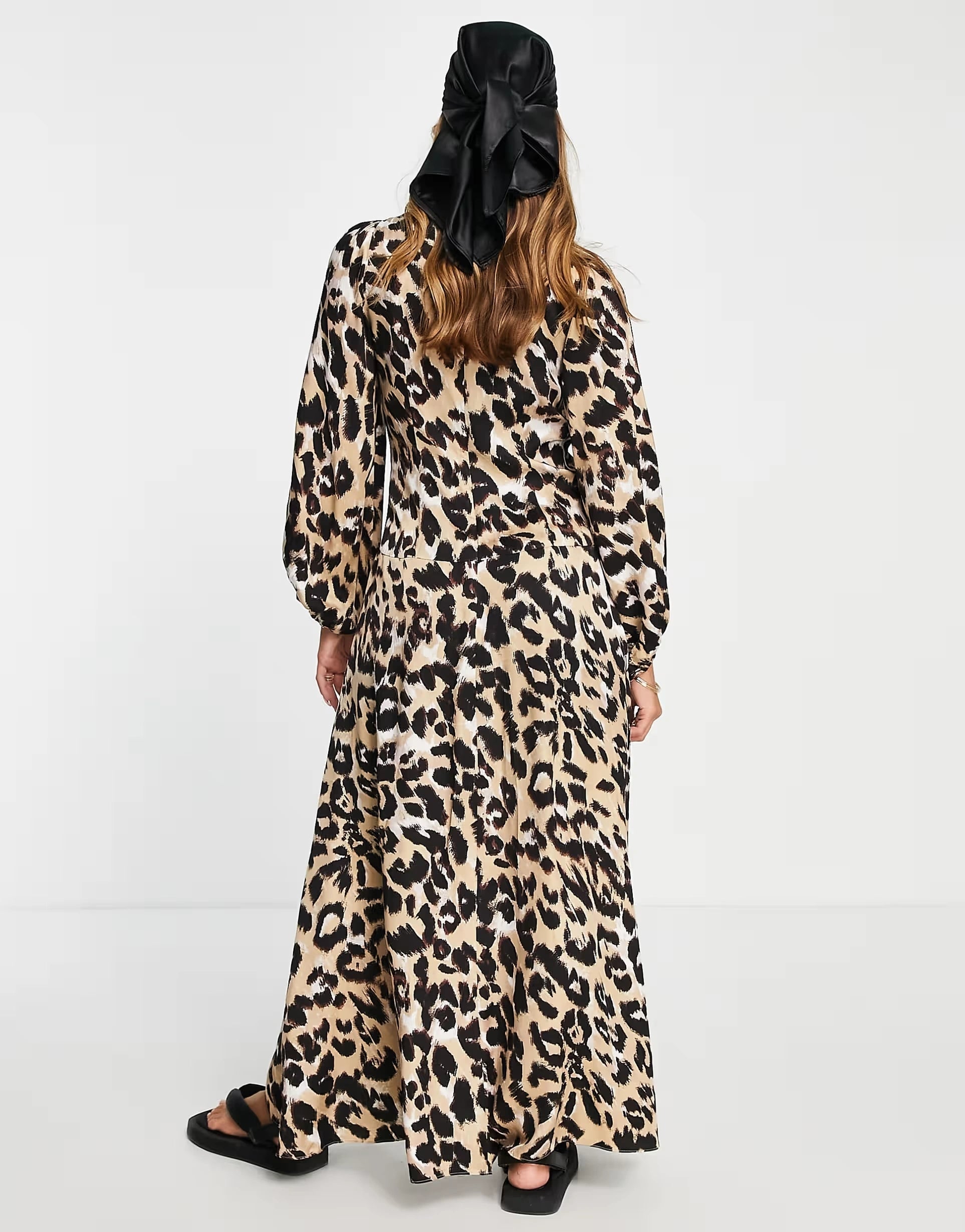 In Wear Womens inwear Alline Ruched Midi Dress Leopard Print In Multi