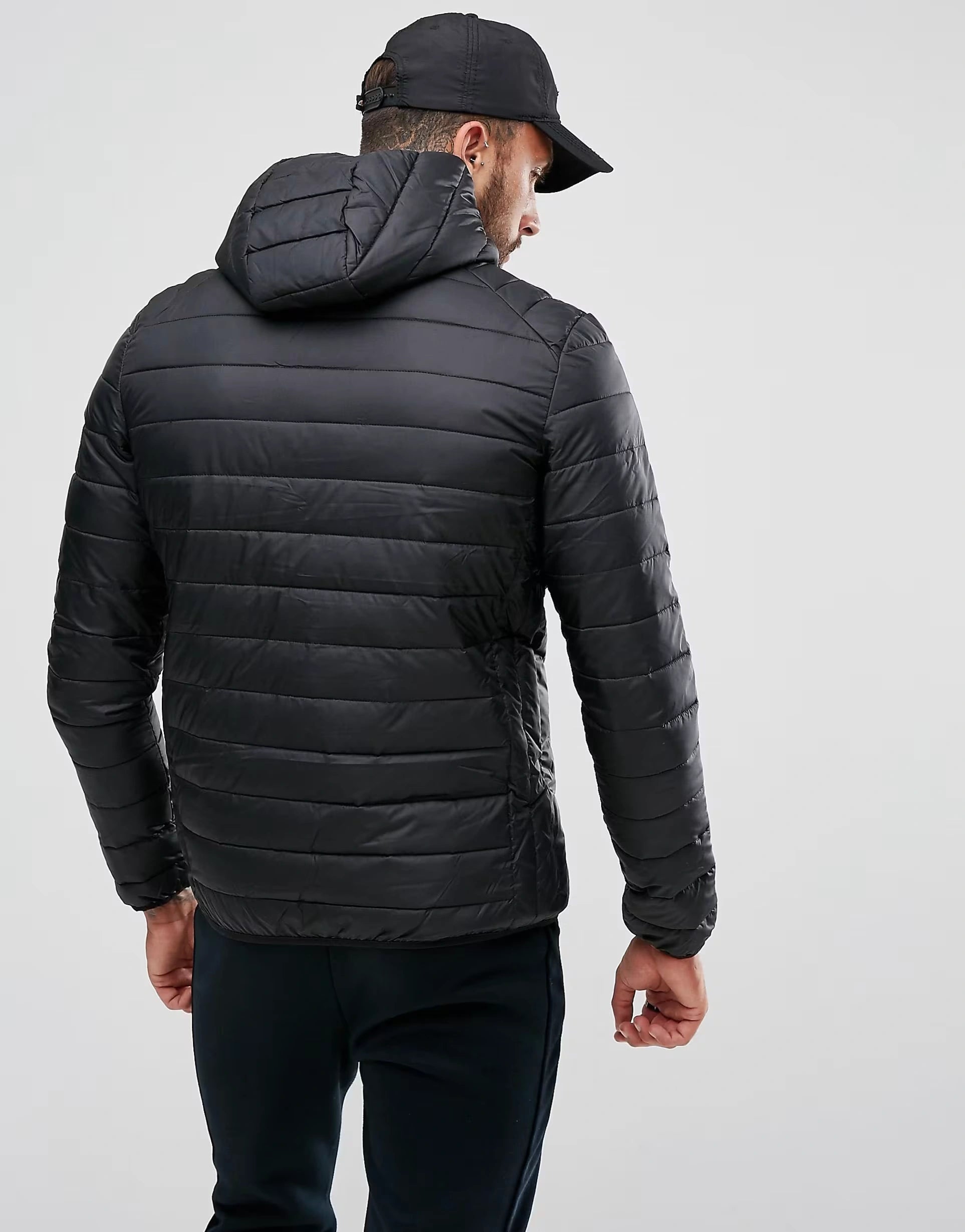 Mens Ellesse Lombardy Padded Jacket in Black