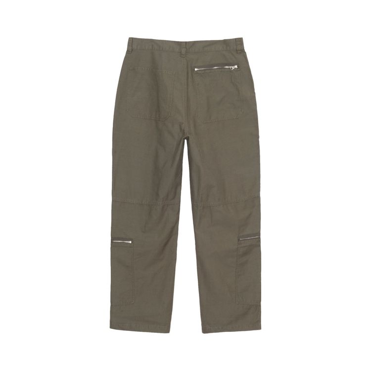 Stussy Mens Nyco Flight Olive Cargo Trousers in Green