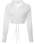 Envii Women's White Wrap Front Shirt