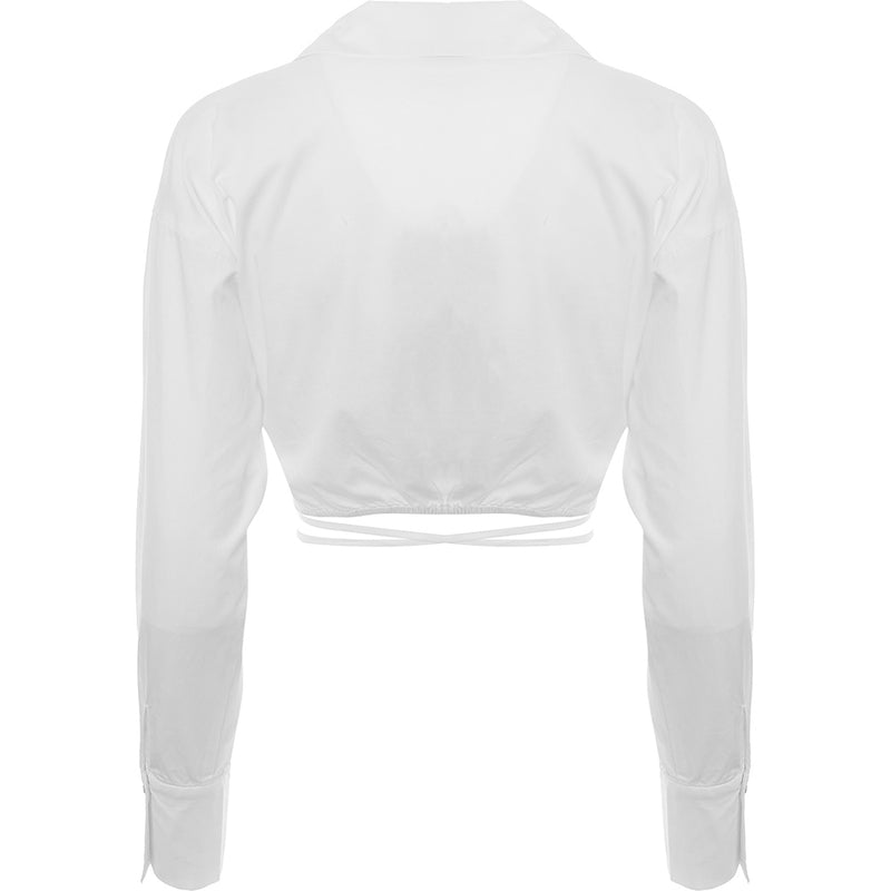 Envii Women's White Wrap Front Shirt