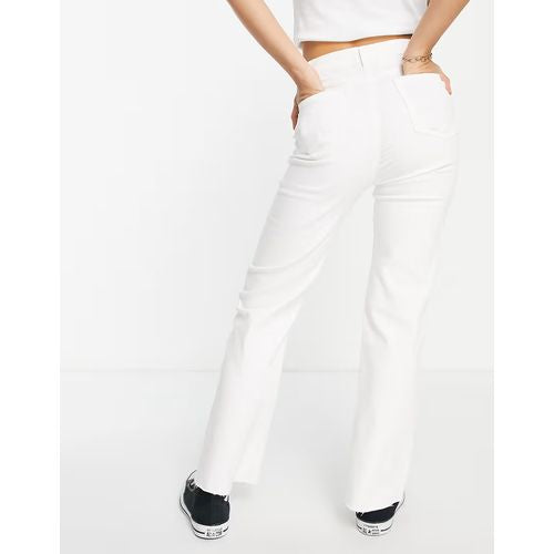 Urban Revivo Womens Split Hem Jeans In White