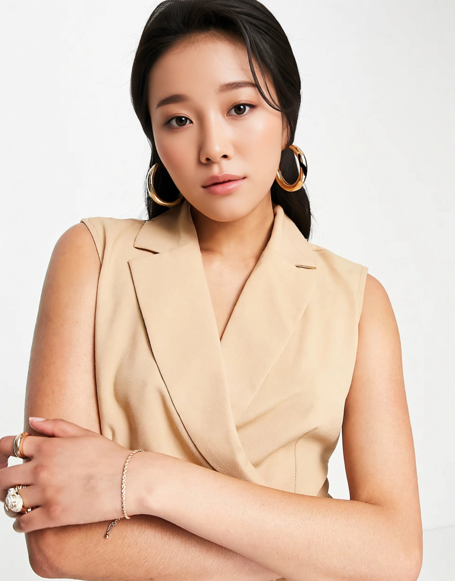 Womens Closet London Tailored Mini Dress In Camel