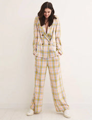 Nobody's Child Women's Beth Checked Trouser in Pink Coord In Pink