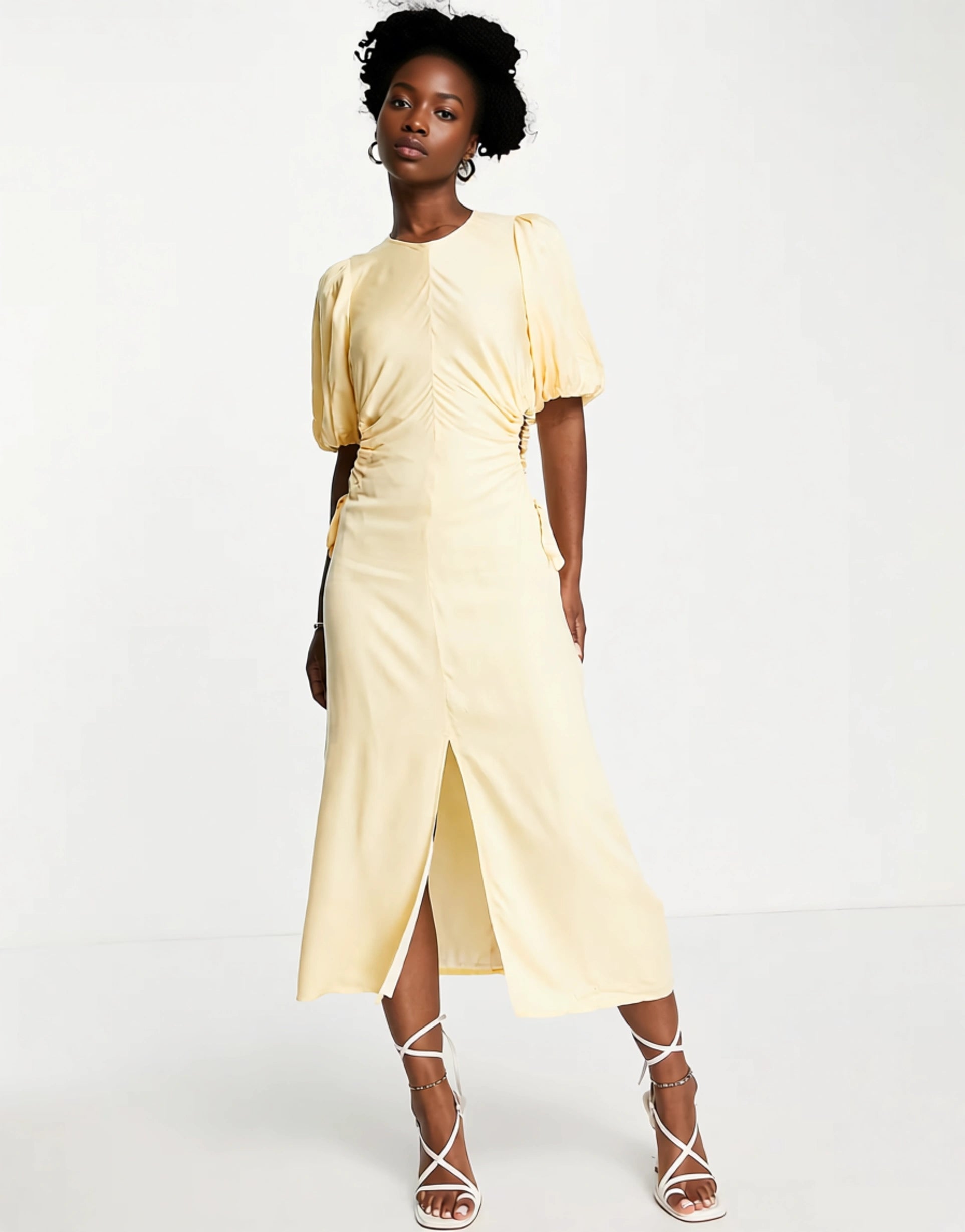 Nobody's Child Womens Rebecca Cut Out Side Dress in Cream