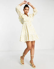 Nobody's Child Womens Stevie Floral Mini Dress In Yellow