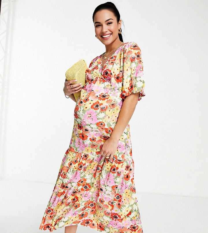 Nobodys Child Maternity Womens Nobodys Child Maternity Valentine Poppy Dress In Multicolour