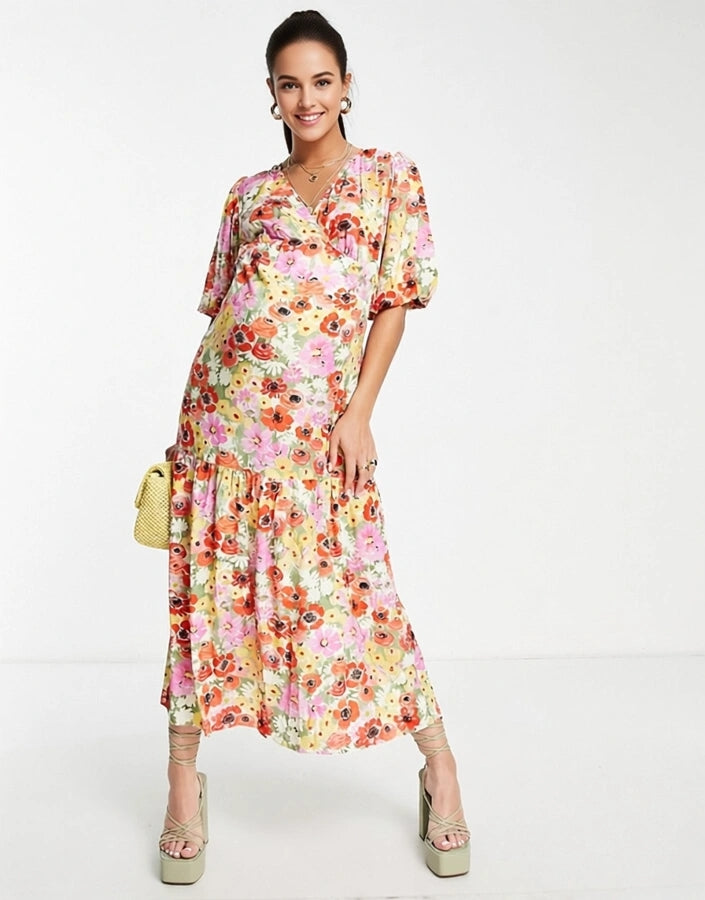 Nobodys Child Maternity Womens Nobodys Child Maternity Valentine Poppy Dress In Multicolour