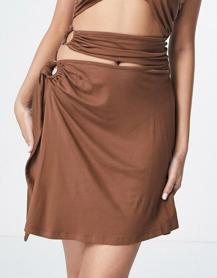 NA-KD Womens X Angelica Blick Wrap Detail Mini Dress