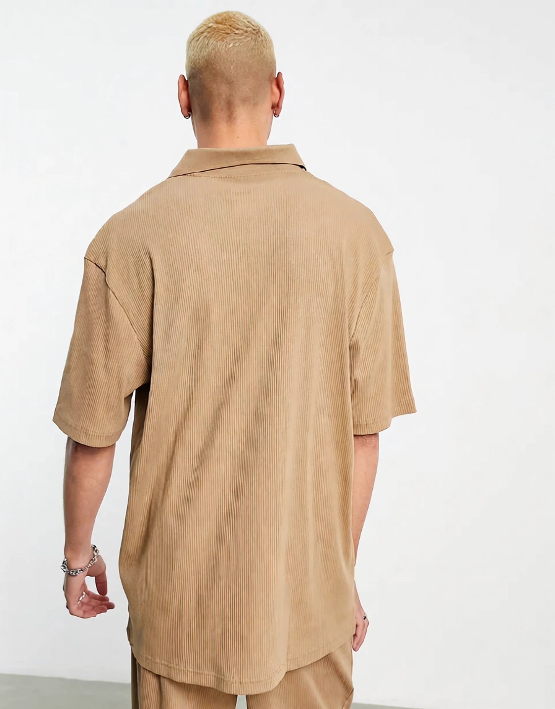 Puma Mens Classics Ribbed Polo Shirt in Rich Brown