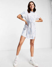 Puma Womens Marble Print Babydoll Dress in Blue