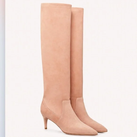 Red(V) Women's Knee-High Boots in Beige