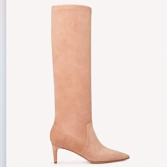 Red(V) Women's Knee-High Boots in Beige