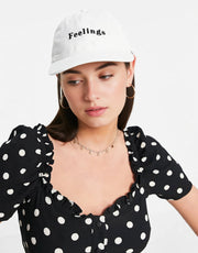Monki Women's Feelings Cap In White