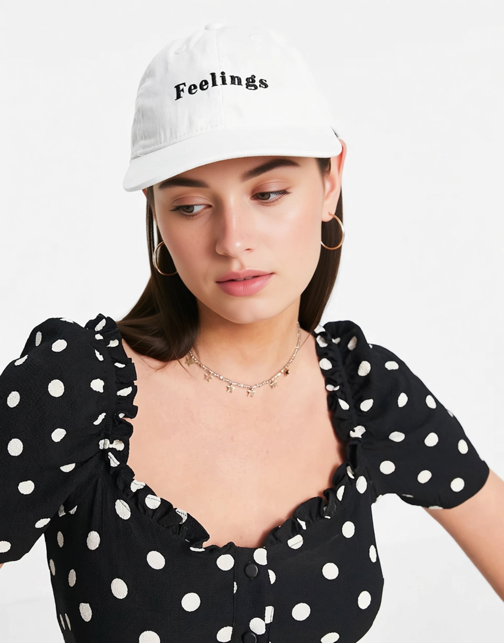 Monki Women's Feelings Cap In White