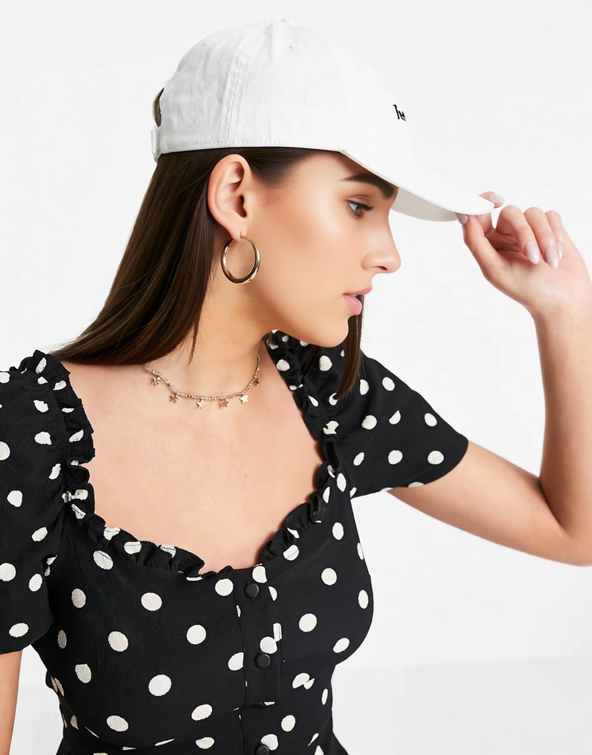 Monki Women's Feelings Cap In White