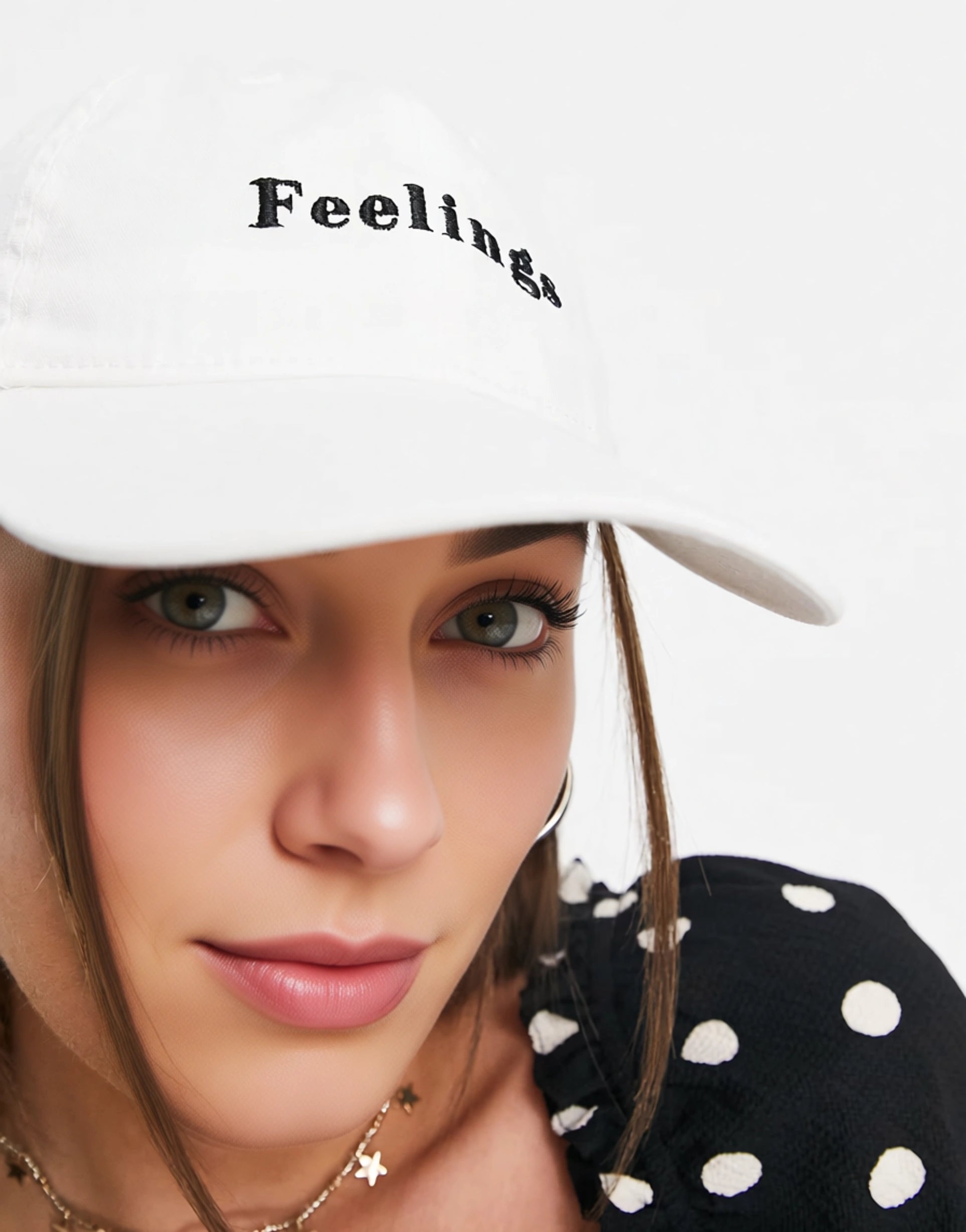 Monki Women's Feelings Cap In White