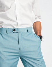 Gianni Feraud Mens Straight Trousers In Blue