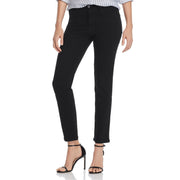 Womens Frame Denim Straight Jeans In Black