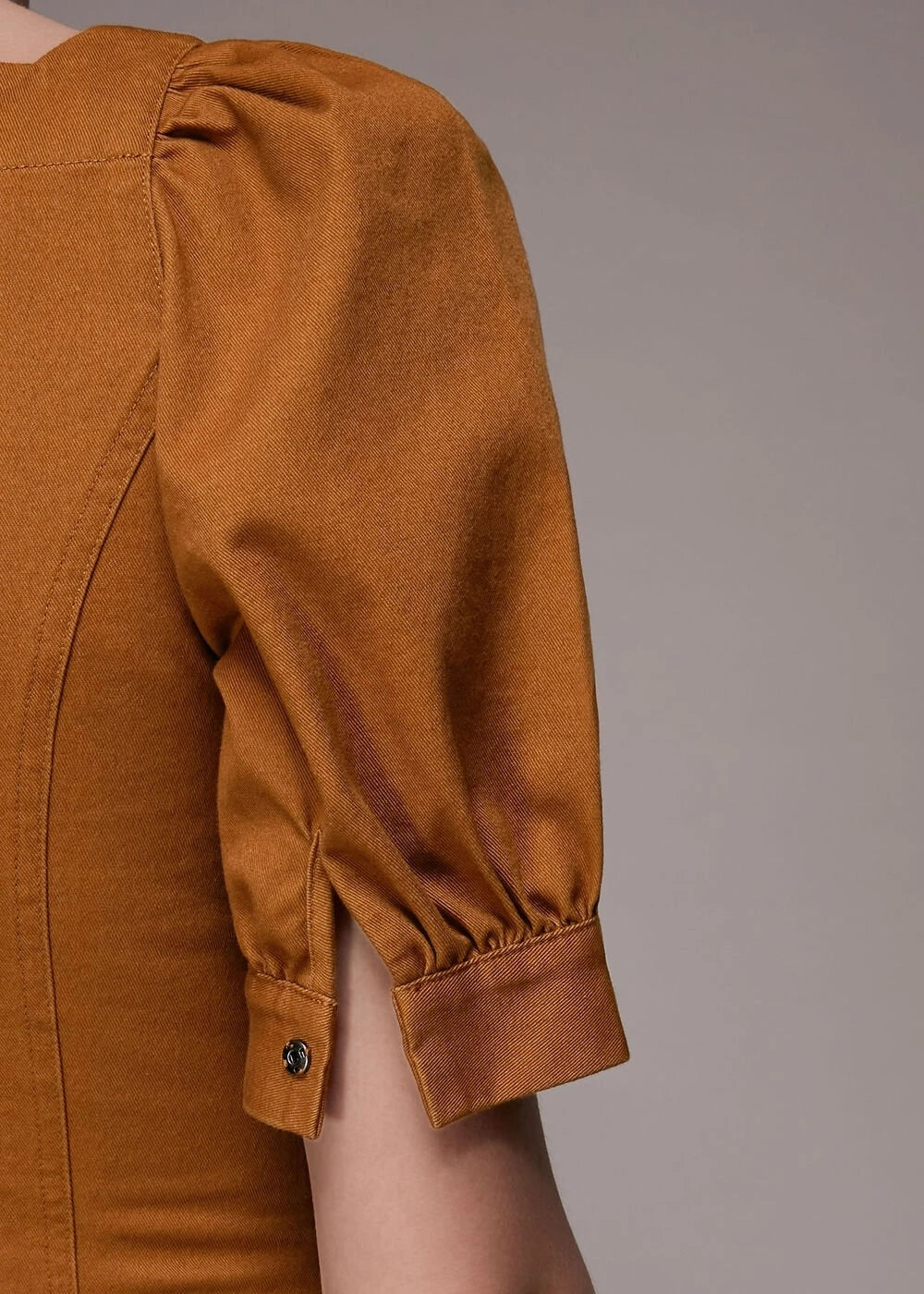 Whistles Womens Sophie Tie Front Mini Dress in Rust