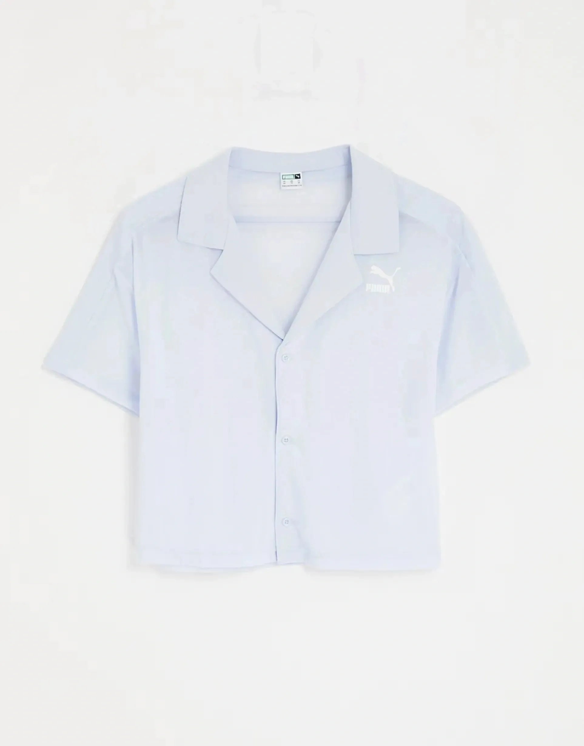 Womens Puma Organza Mesh Shirt In Pale Blue