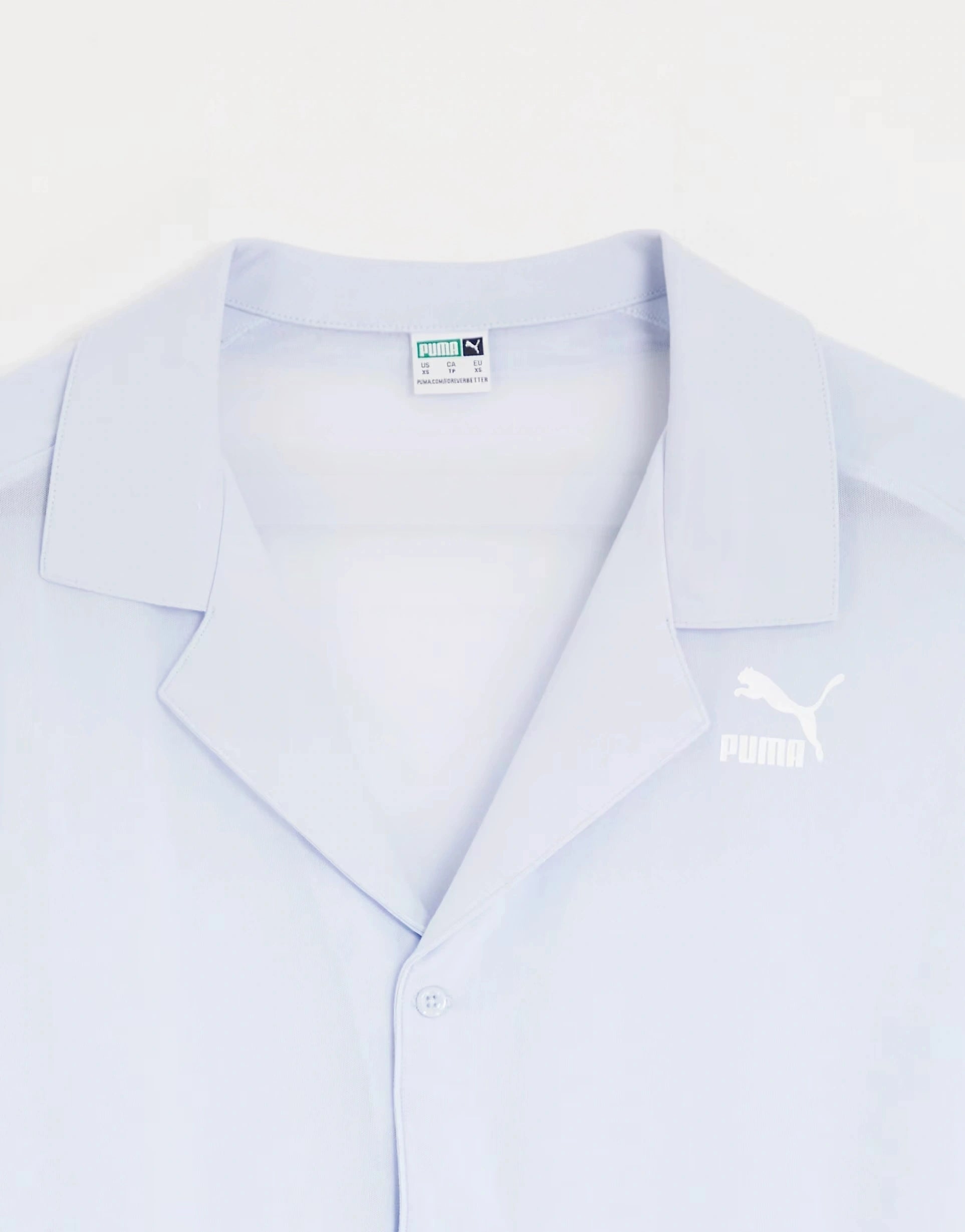Womens Puma Organza Mesh Shirt In Pale Blue