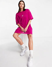 Puma Womens Organza Mesh T-Shirt Dress in Pink