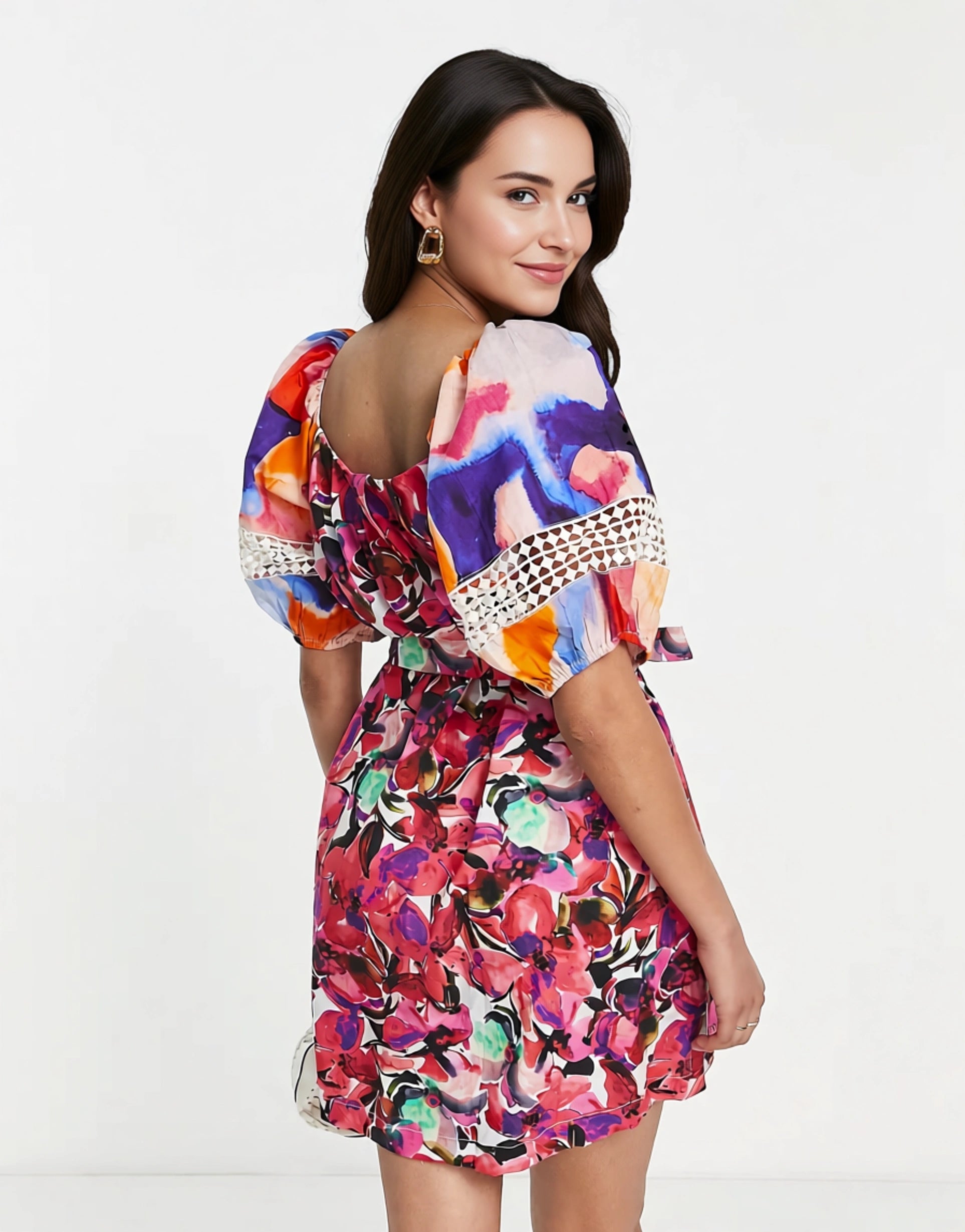 French Connection Womens Organic Cotton Mini Dr In Pink