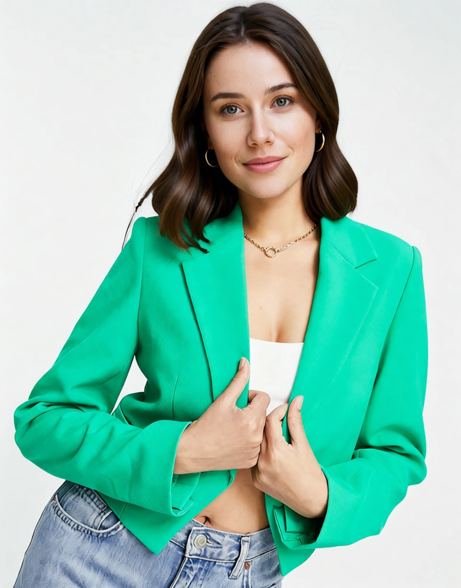 French Connection Womens indi Whisper Ruth Blazer In Green