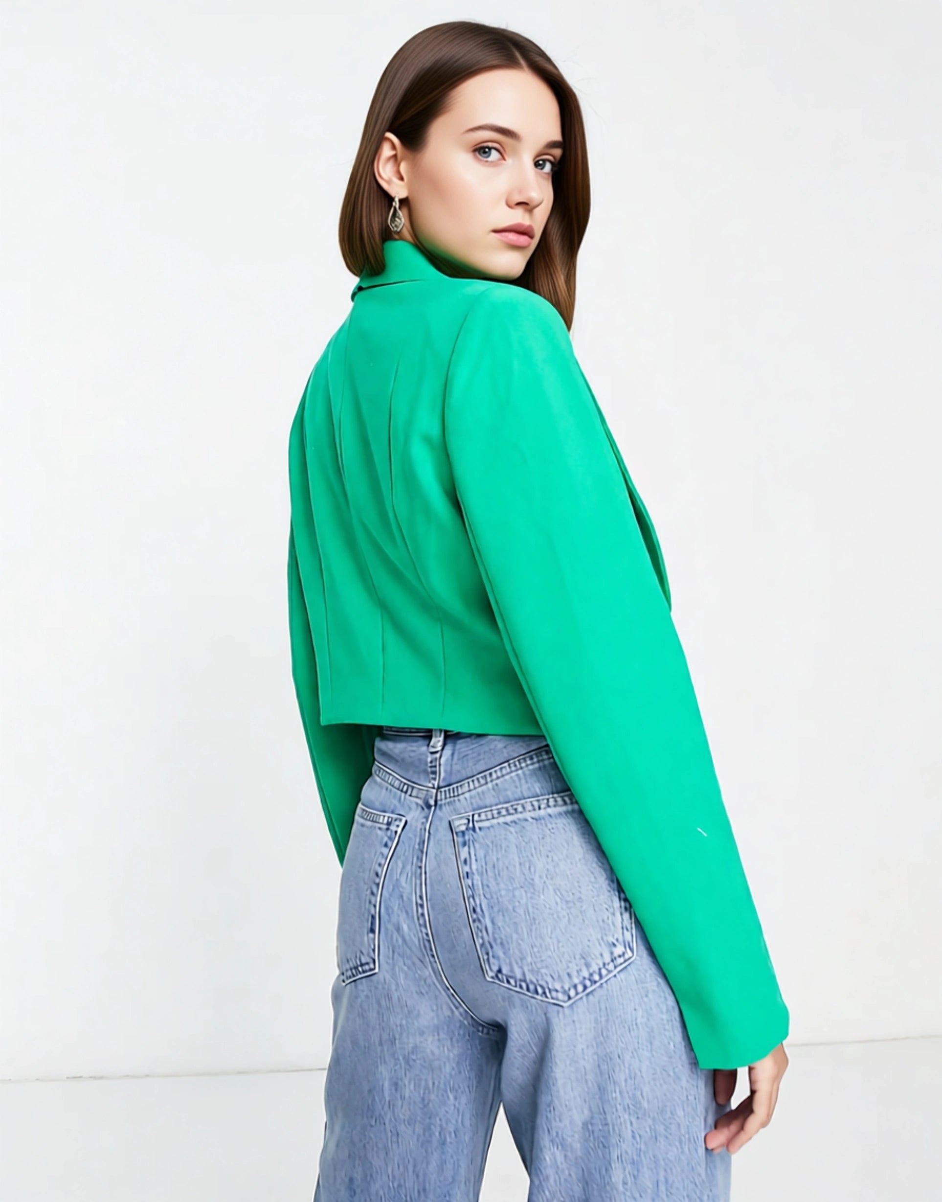French Connection Womens indi Whisper Ruth Blazer In Green