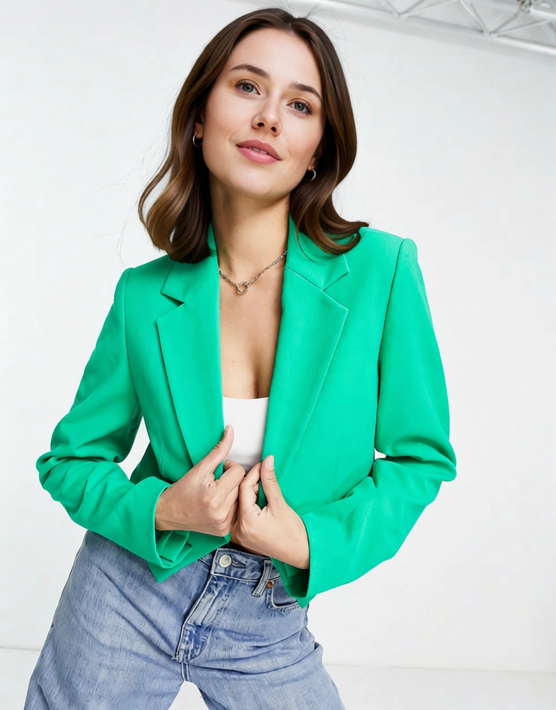 French Connection Womens indi Whisper Ruth Blazer In Green