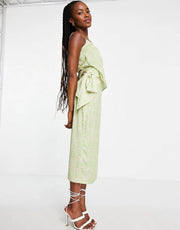 Style Cheat Women's Satin Wrap Midi Skirt Co-Ord in Bright Leopard Print In Pink