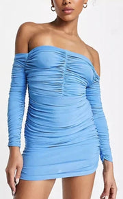 Rebellious Fashion Women's Bandeau Bodycon Mini Dress In Blue