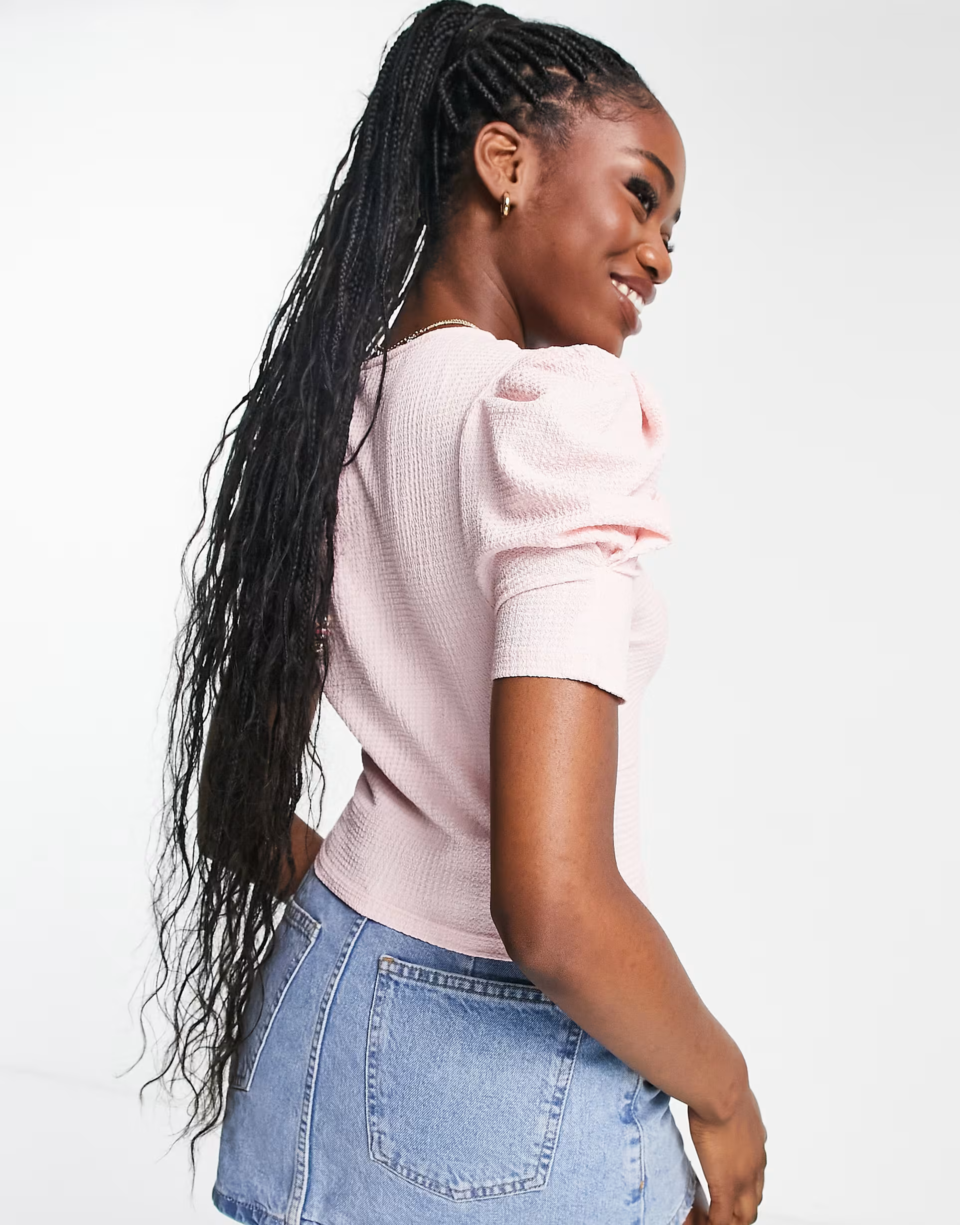 Urban Revivo Womens Bow Front T-Shirt In Pink