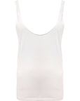 RAEY Womens Skinny Strap Jersey Vest in White