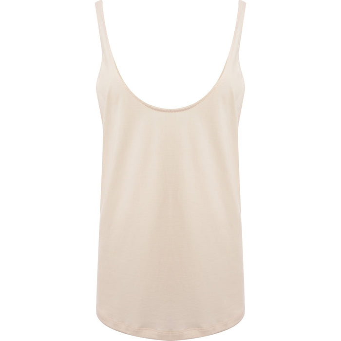 RAEY Womens Skinny Strap Jersey Vest in Beige