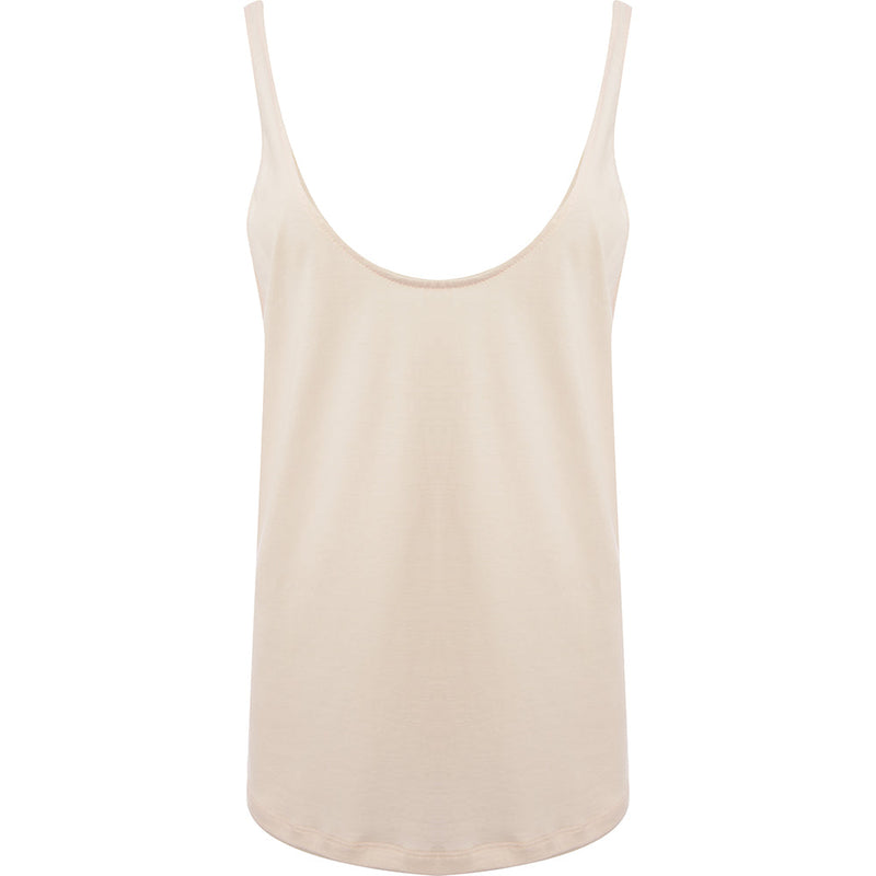 RAEY Womens Skinny Strap Jersey Vest in Beige