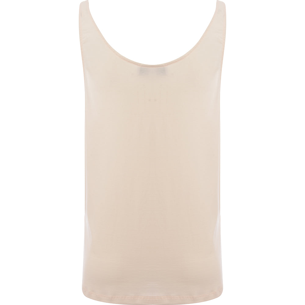 RAEY Womens Skinny Strap Jersey Vest in Beige