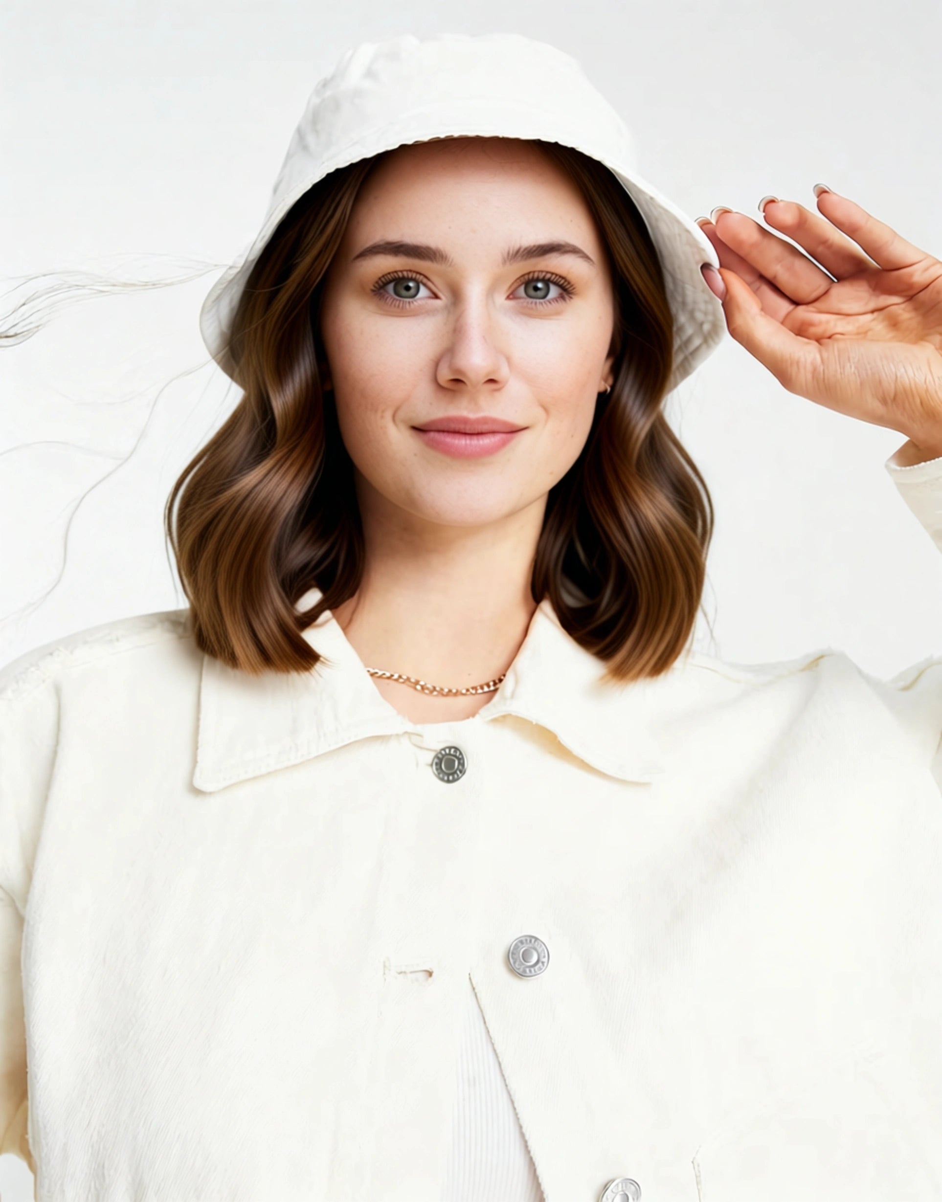 Weekday Womens Co-Ord Frayed Edge Jacket in Off White