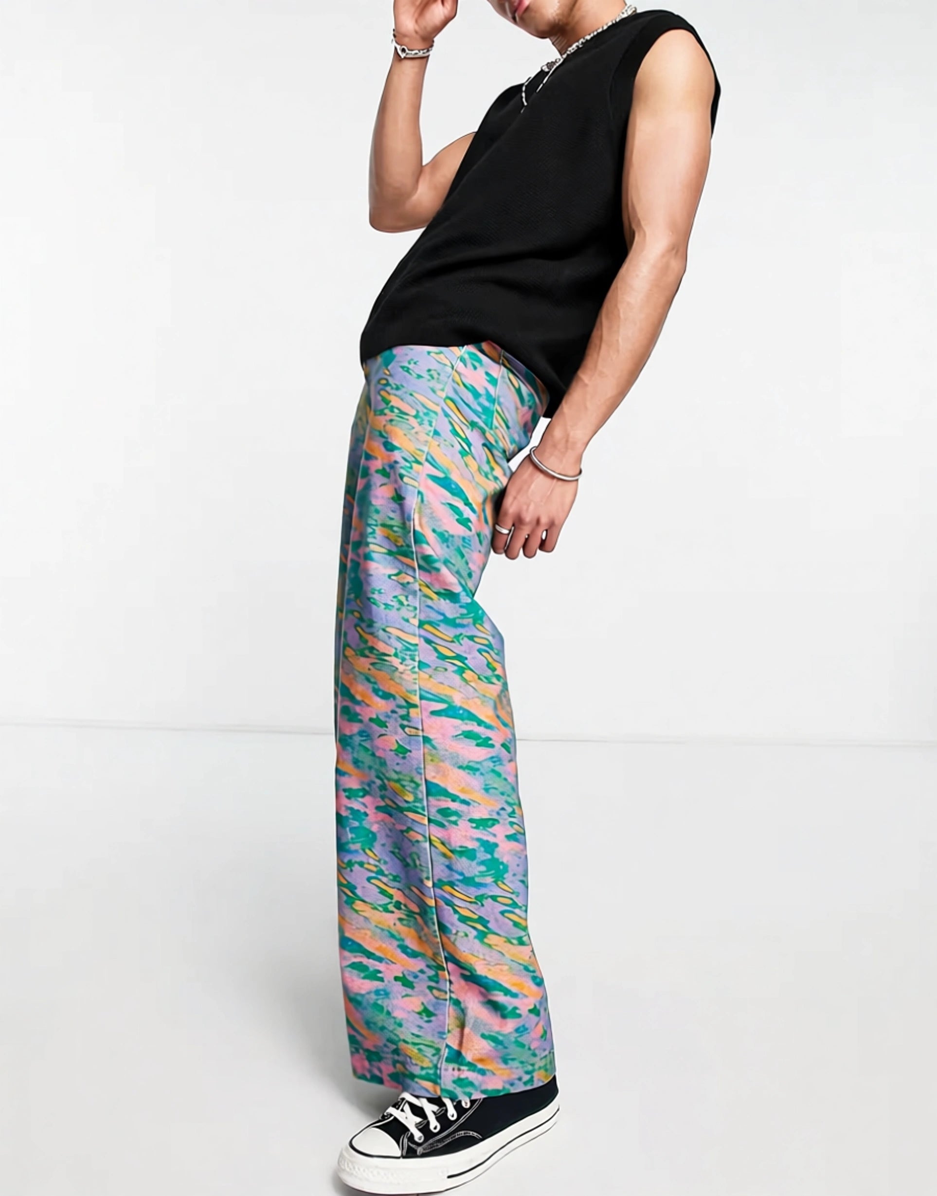 The Ragged Priest Mens Creator Print Jeans In Multi