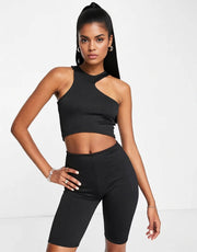 Monki Women's Cutout Detail Unitard In Black