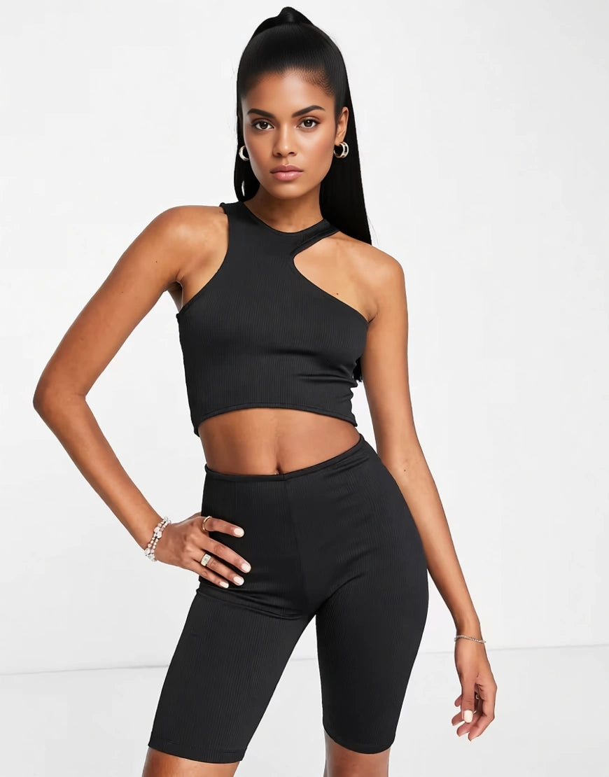 Monki Women's Cutout Detail Unitard In Black