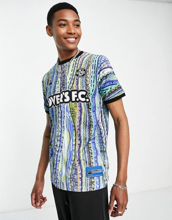 Mens Lover'S Fc Lava Inverted Jersey  T-Shirt In Blue Multi