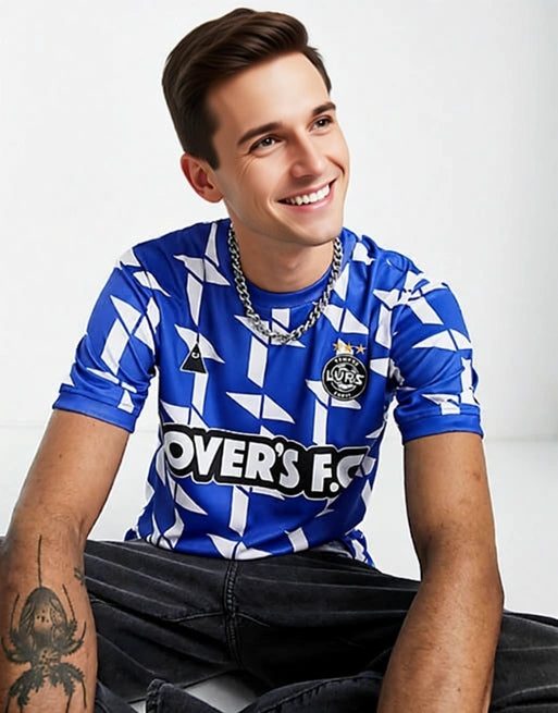 Lovers FC Mens Lover's Diamonds Jersey T-Shirt In Blue