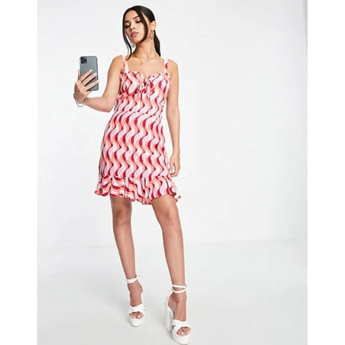 Nobody's Child Womens Lucia Strappy Swirl Print Mini Dress In Pink
