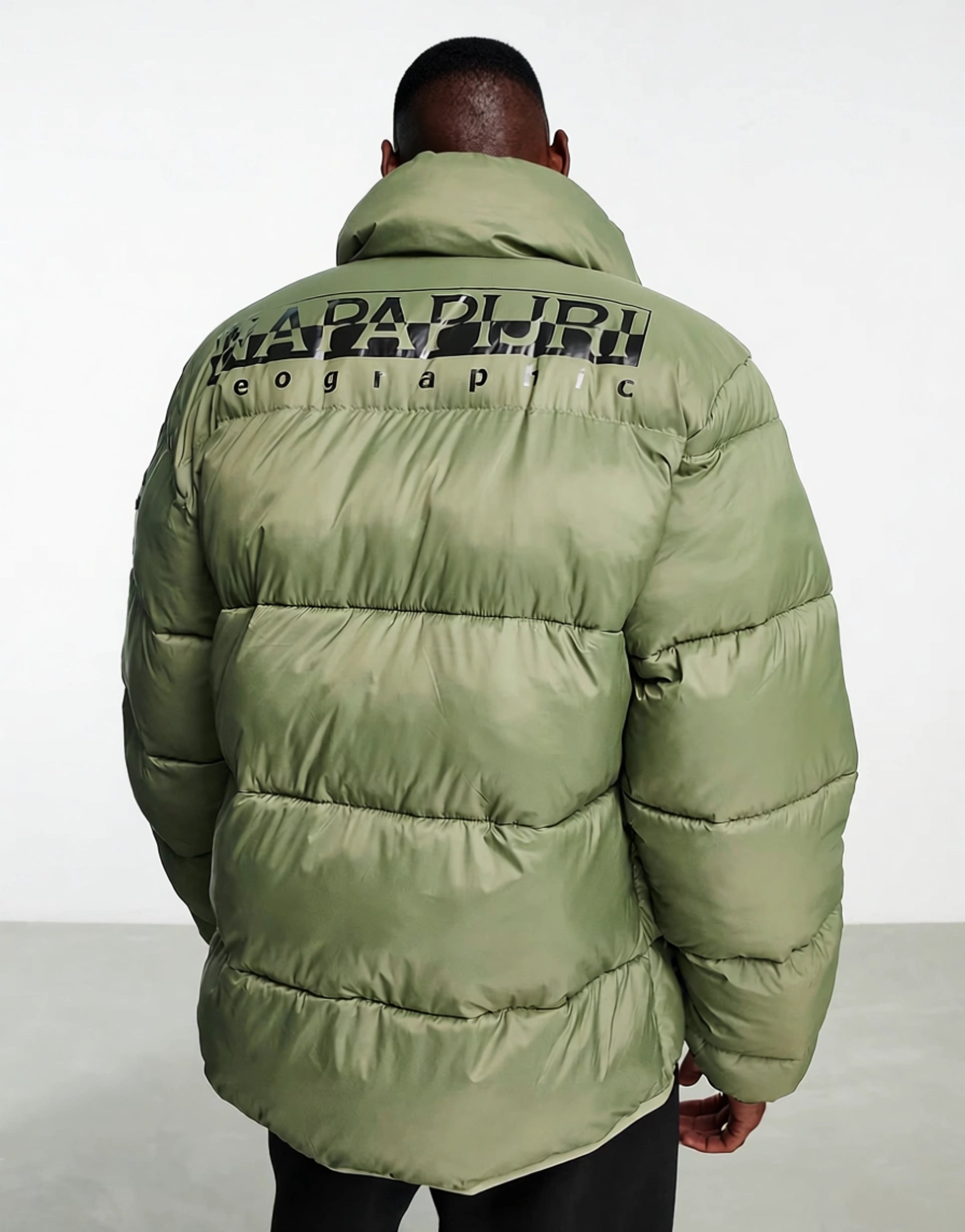 Mens Napapijri A-Suomi Puffer Jacket In Green