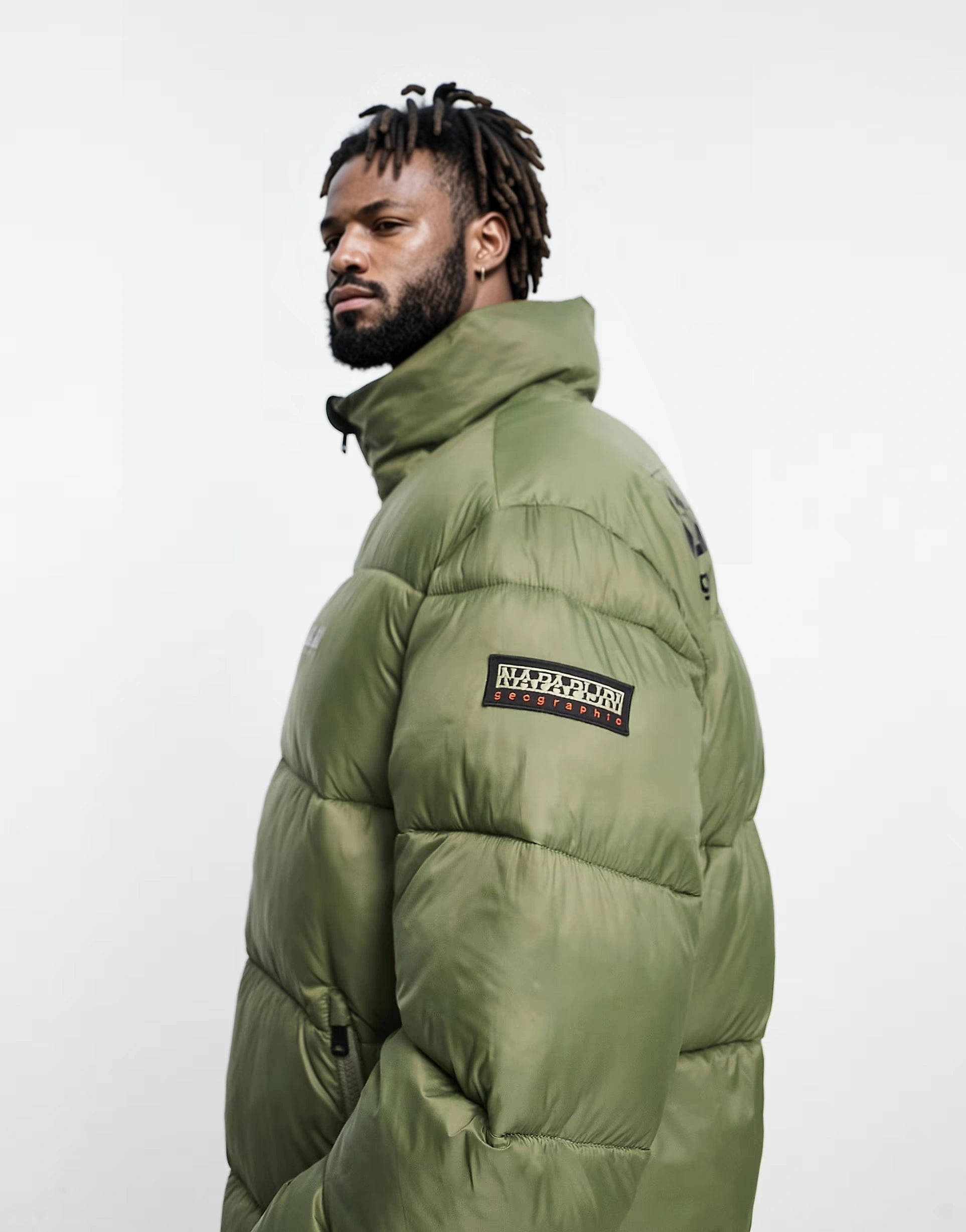 Mens Napapijri A-Suomi Puffer Jacket In Green
