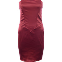 Jaded Rose Women's Red Satin Bandeau Mini Dress