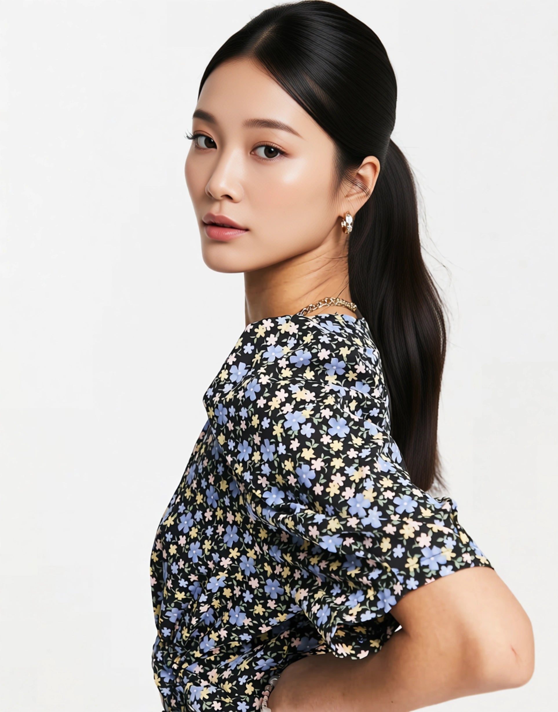 Womens Qed London Puff Sleeve Mini Dress In Floral Print