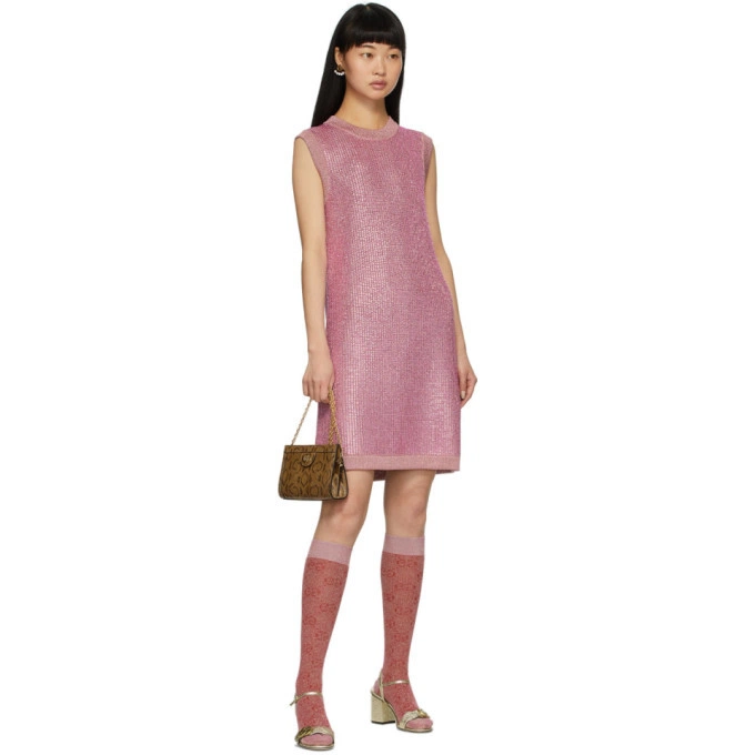 Gucci Womens Mini Dress in Pink